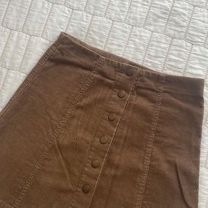 Brown corduroy skirt